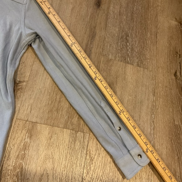 Workshop Republic Clothing - Button Down Long Sleeve Shirt - Blue - Ladies Med - Picture 11 of 13